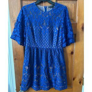BCBGMAXAZRIA Blue Lace Dress